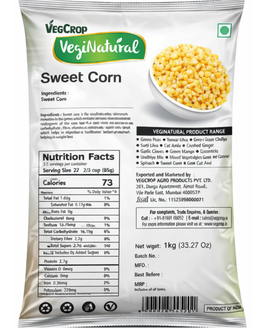VegiNatural Sweet Corn Kernels 1Kg