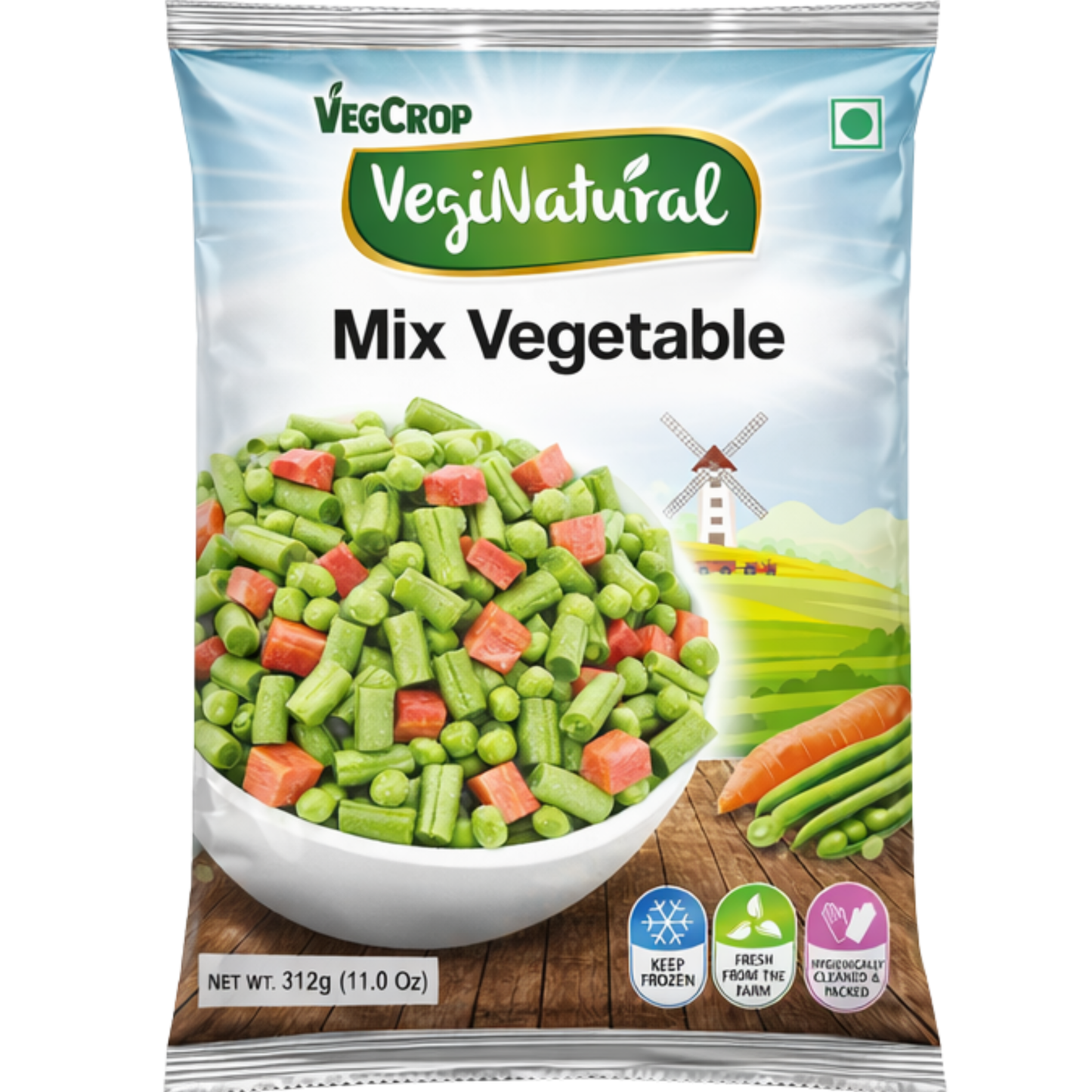 Buy Mixed Vegetables 312g Online | VegiNatural Frozen Veg