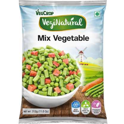 Buy Mixed Vegetables 312g Online | VegiNatural Frozen Veg