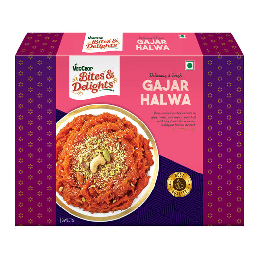 Bites & Delights Gajar Halwa 400g Frozen Indian Dessert