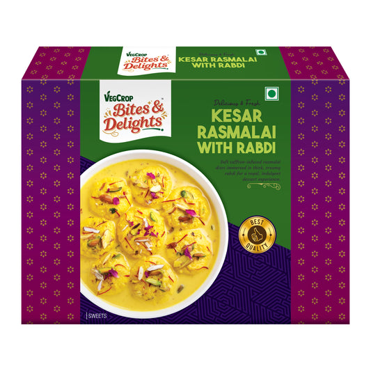 Bites & Delights Kesar Rasmali with Rabadi 400g