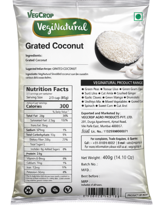 VegiNatural Graeted Coconut 400g
