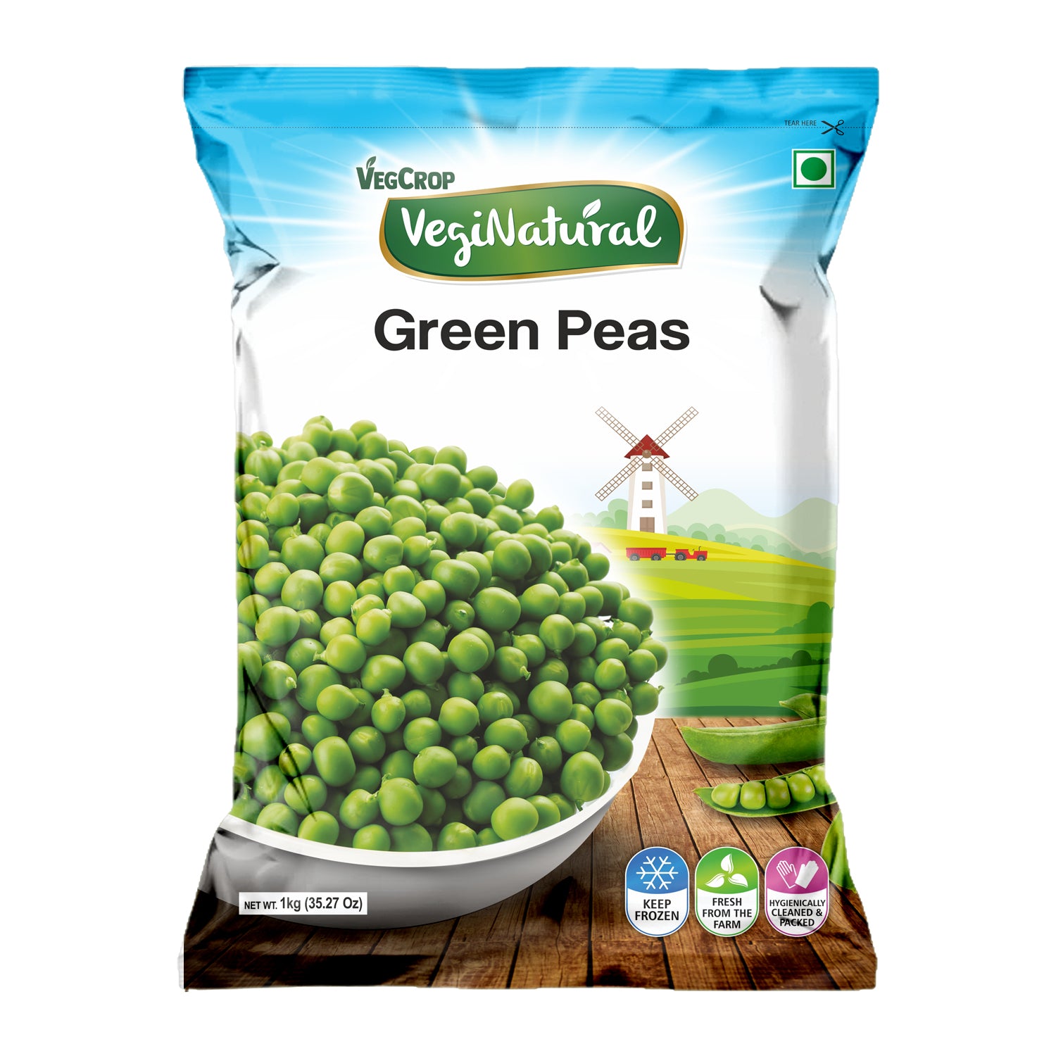 Buy Green Peas 500g x 4 Pack Bundle | VegiNatural Frozen